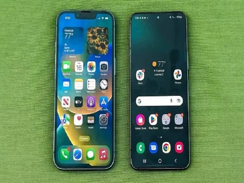 Khám phá sự khác biệt về màn hình trên iPhone 14 và Samsung S22