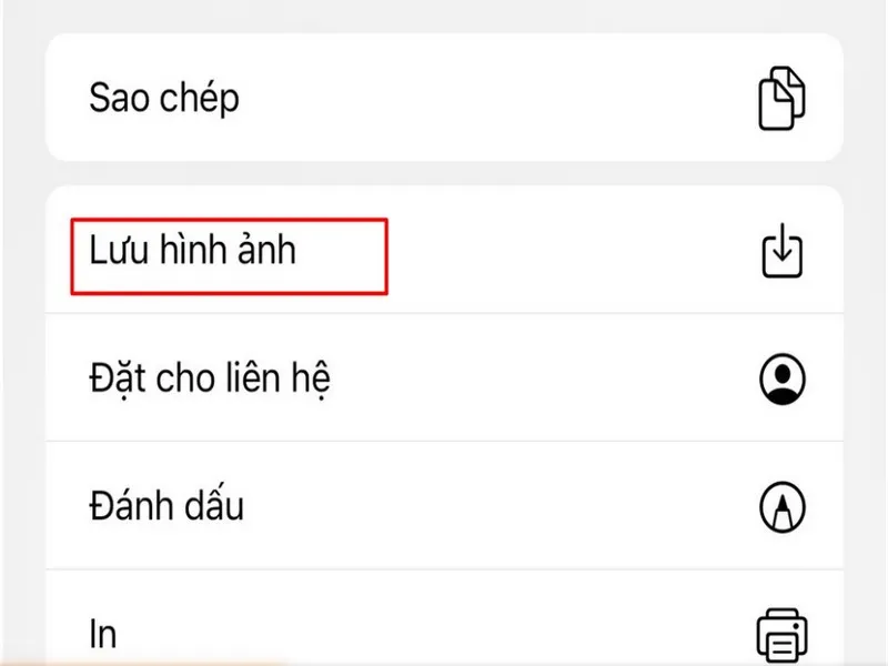 Chọn lưu hình ảnh