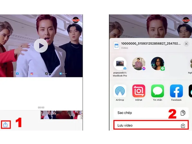 Lưu ảnh vào tệp bộ sưu tầm ảnh trên iPhone.