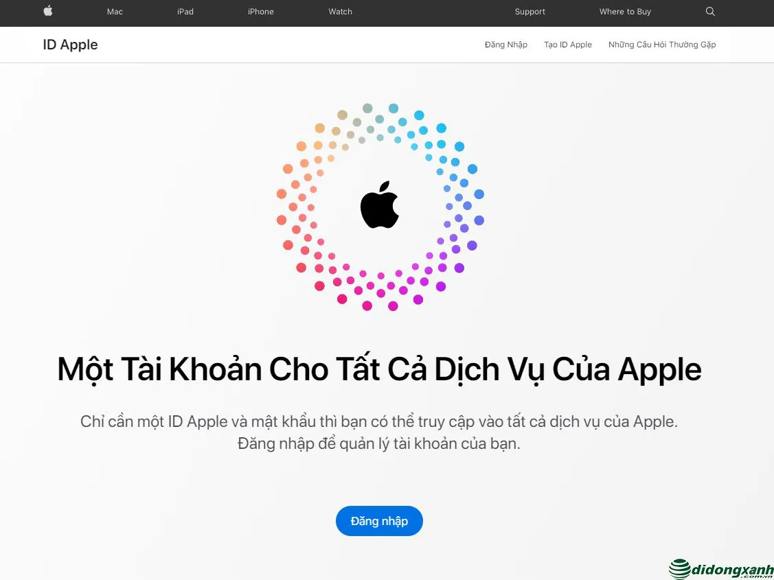 Vào website để tạo 