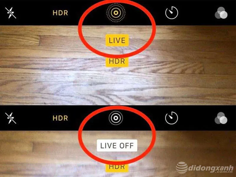 hướng dẫn tắt âm thanh chụp ảnh trên iPhone bật chế độ live photo