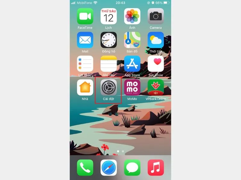 Vào Cài đặt để tắt chia sẻ vị trí trên iPhone