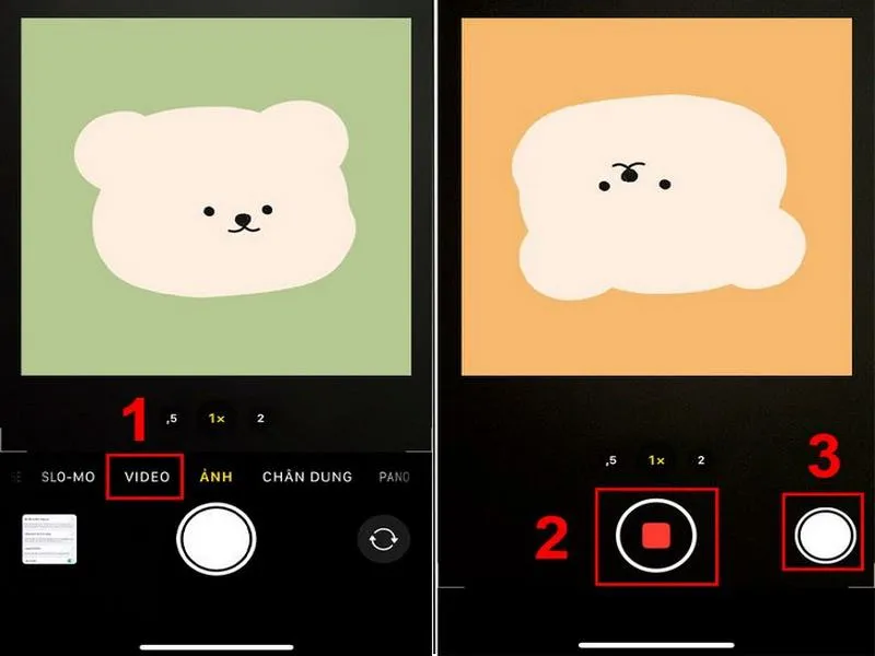 Sử dụng chế độ quay video là cách tắt tiếng camera iphone
