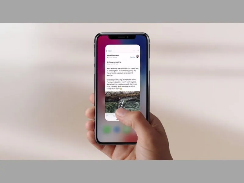 Mở cửa sổ đa nhiệm trên iPhone X