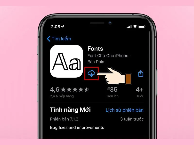 Tải ứng dụng Fonts về máy