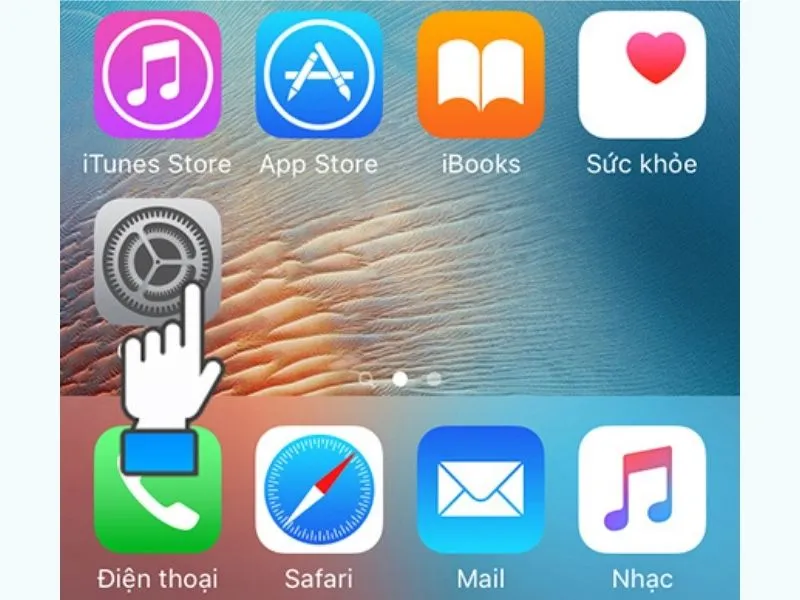 Vào ứng dụng Cài đặt để bắt đầu cách định vị iPhone của chồng