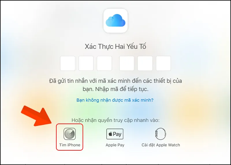 Nhấn chọn vào Tìm iPhone