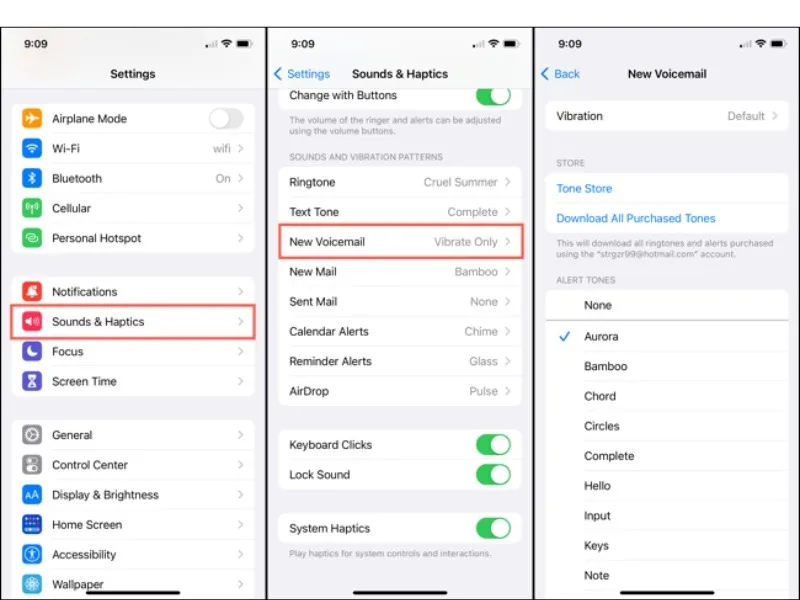 Cài đặt cách báo khi nhận hộp thư thoại trên iPhone là gì?