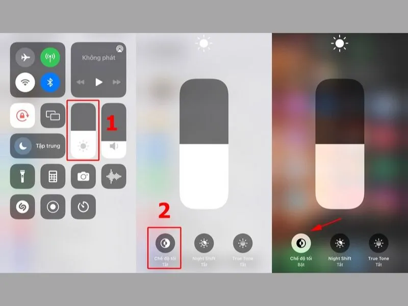 Kích hoạt Dark Mode - tiết kiệm pin iphone 12 pro max