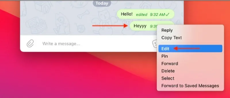 Có thể chỉnh sửa tin nhắn đã được gửi đi