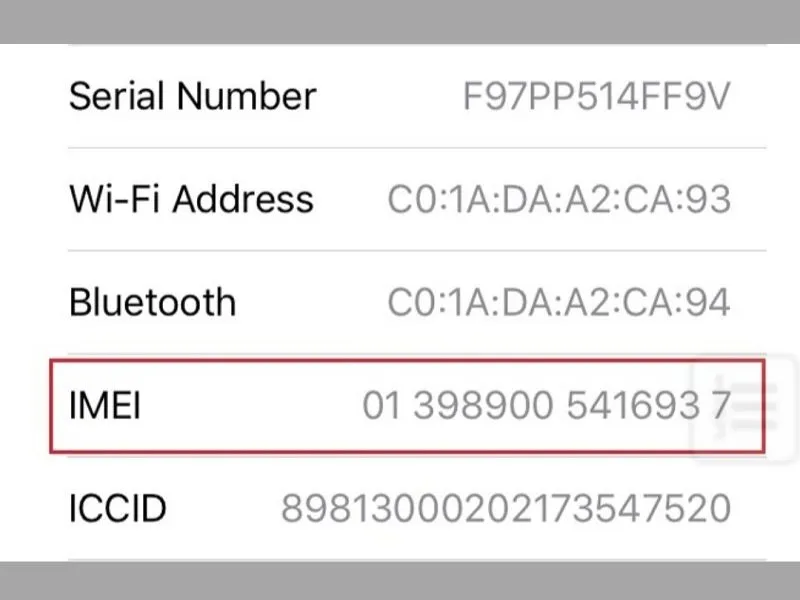 Tìm iphone bằng imei