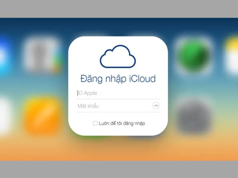 Đăng nhập iCloud vào thiết bị khác