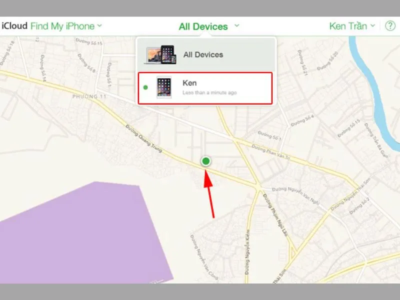 Tìm vị trí điện thoại iPhone bị mất