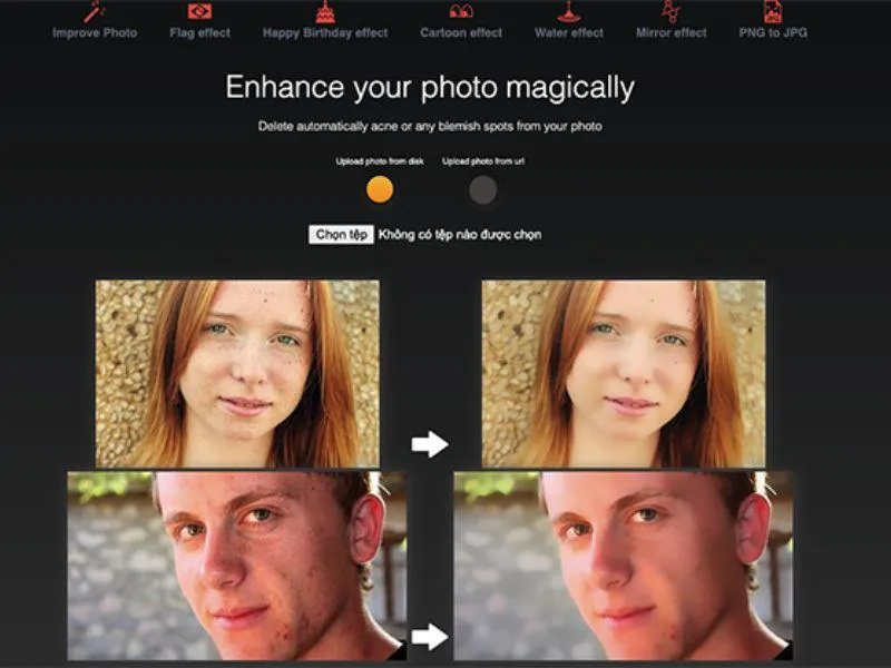Trang web tăng chất lượng ảnh online - Improve Photo