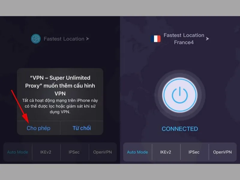 Cài đặt chuyển đổi vùng sử dụng Youtube qua ứng dụng VPN 