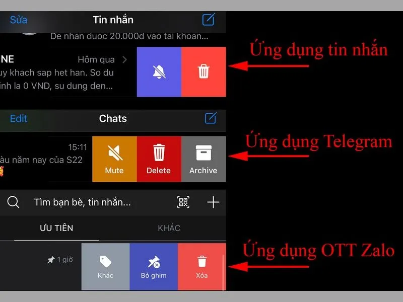 Xóa tin nhắn không cần thiết trên các ứng dụng OTT