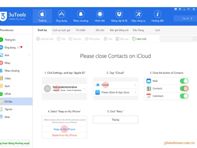 Các thiết lập trên iPhone
