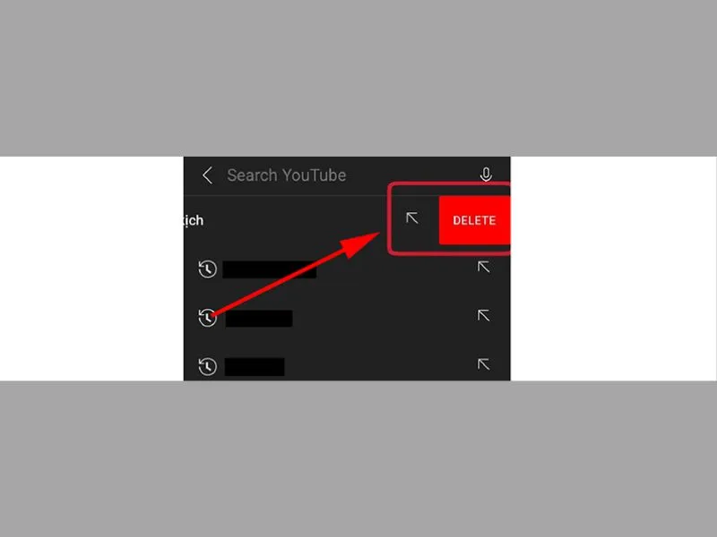 Xóa lịch sử tìm kiếm Youtube trên iPhone trong ứng dụng
