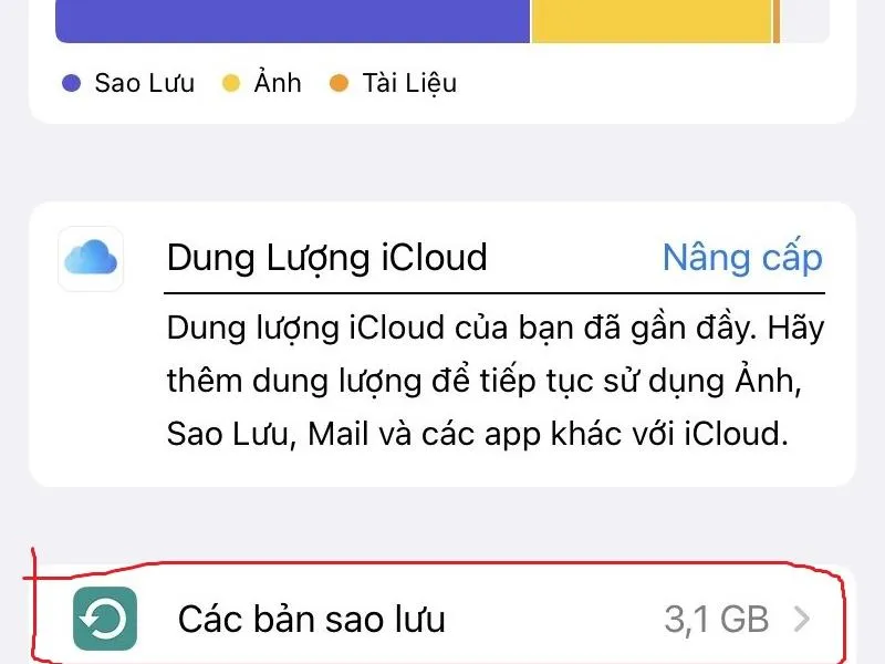Xóa sao lưu iCloud có sao không?