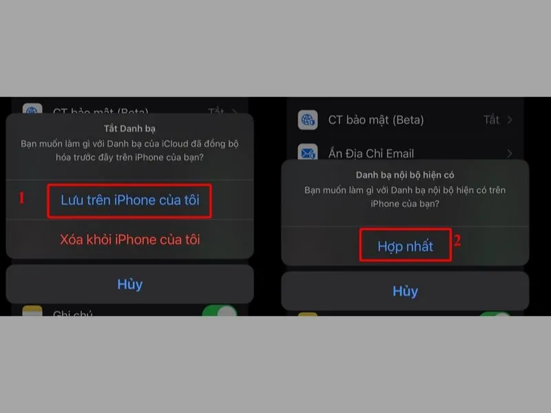 danh bạ trên iphone 7