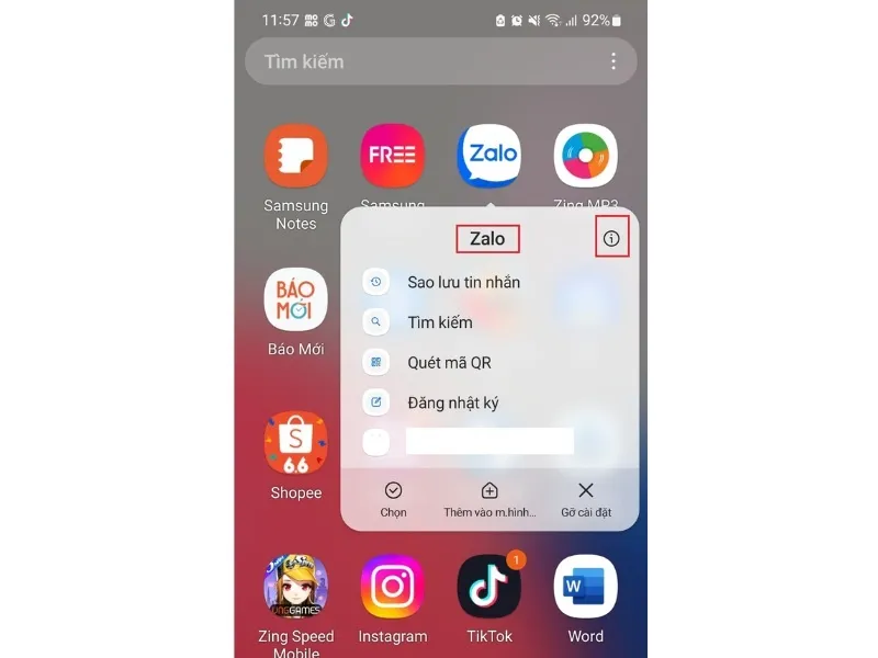 Zalo không tìm quanh đây được trên iPhone