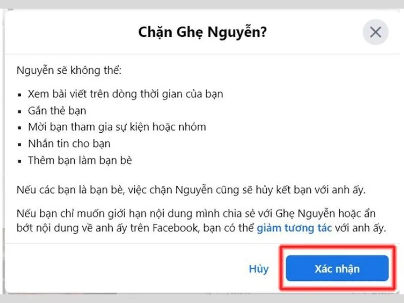 xac nhan chan tai khoan de hoan tat