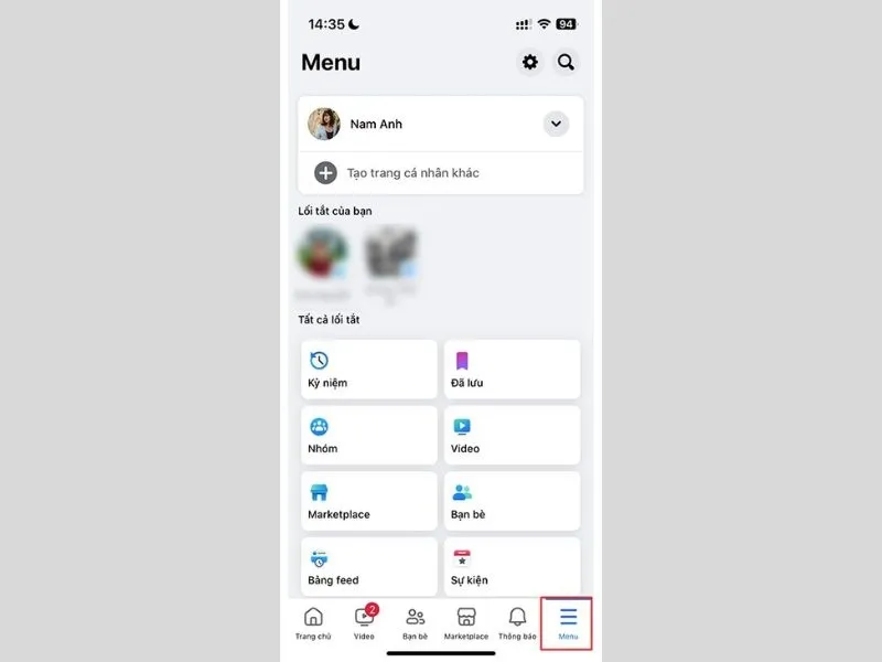 mo cac tuy chon tren facebook