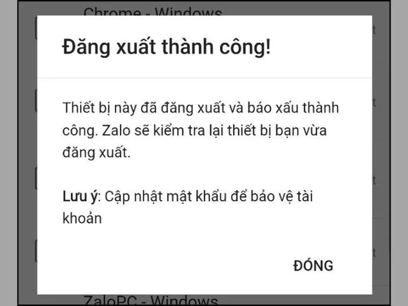 Hoàn thành cách thoát Zalo trên máy tính bằng điện thoại iPhone