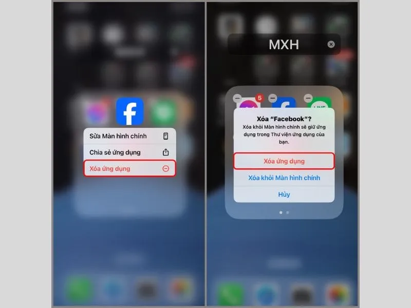 Gỡ cài đặt và tải lại phần mềm trên App Store