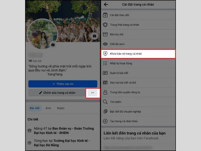 tim den tinh nang bao ve trang ca nhan