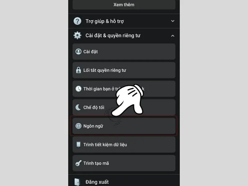 tuy chon ngon ngu 