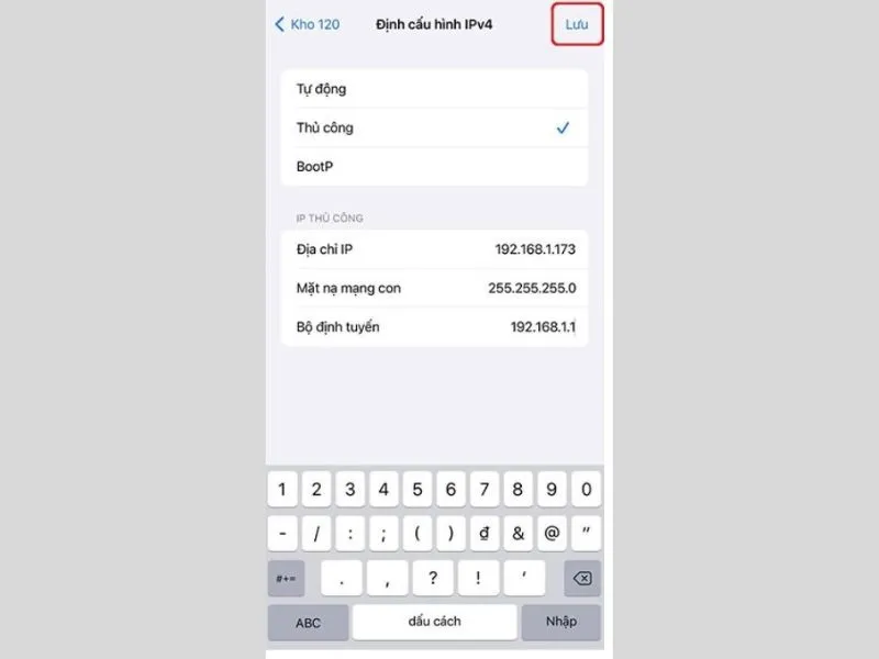 Hoàn thành cách thay đổi địa chỉ iP trên iPhone
