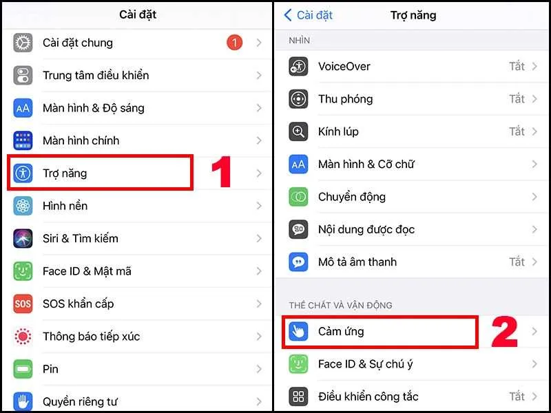 mo tuy chon cam ung trong phan cai dat len