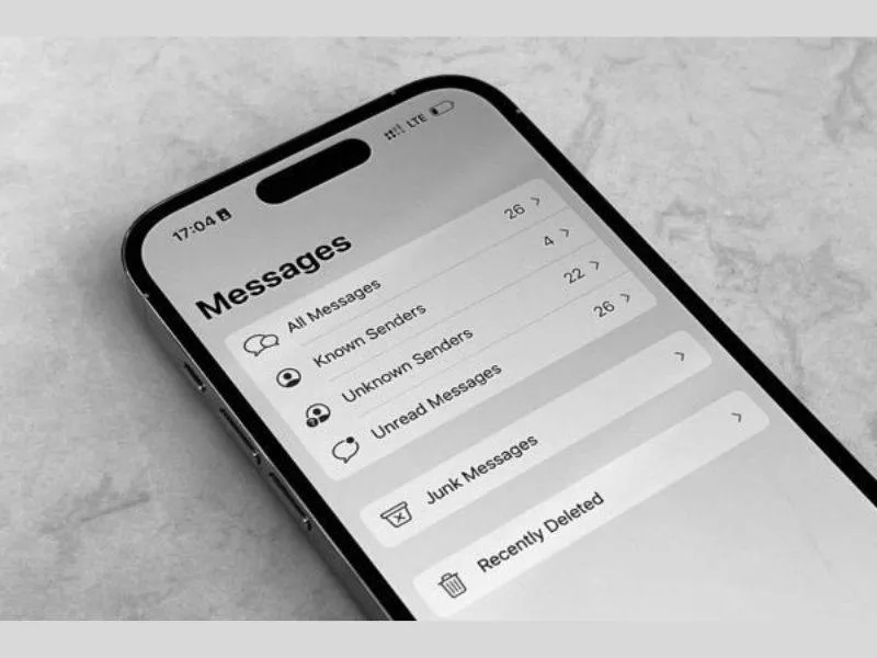 Tin nhắn đã xóa gần đây là thùng rác tin nhắn trên iPhone