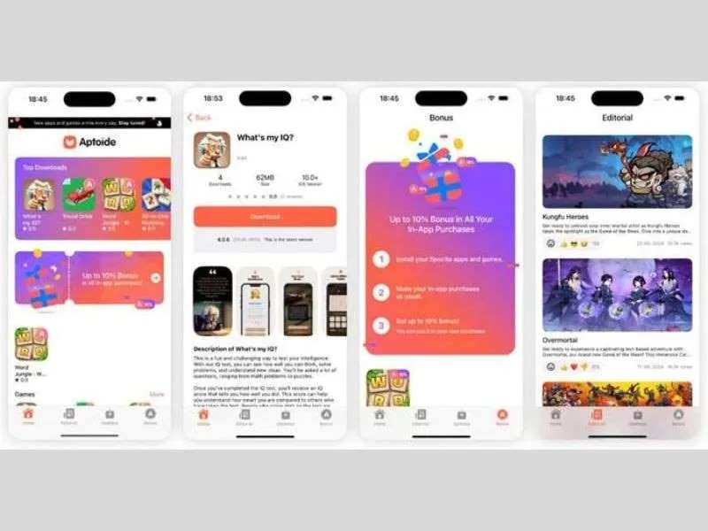 Aptoide là ứng dụng tải game miễn phí trên iPhone