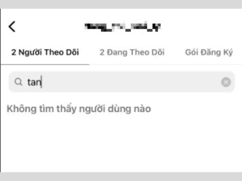 Hiển thị danh sách người đang theo dõi bạn