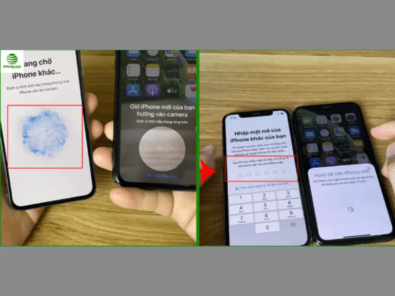 Quét mã QR để chuyển dữ liệu từ iphone sang iPhone
