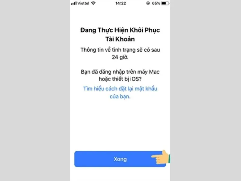 Cách lấy lại mật khẩu iCloud bằng Gmail thực hiện khôi phục