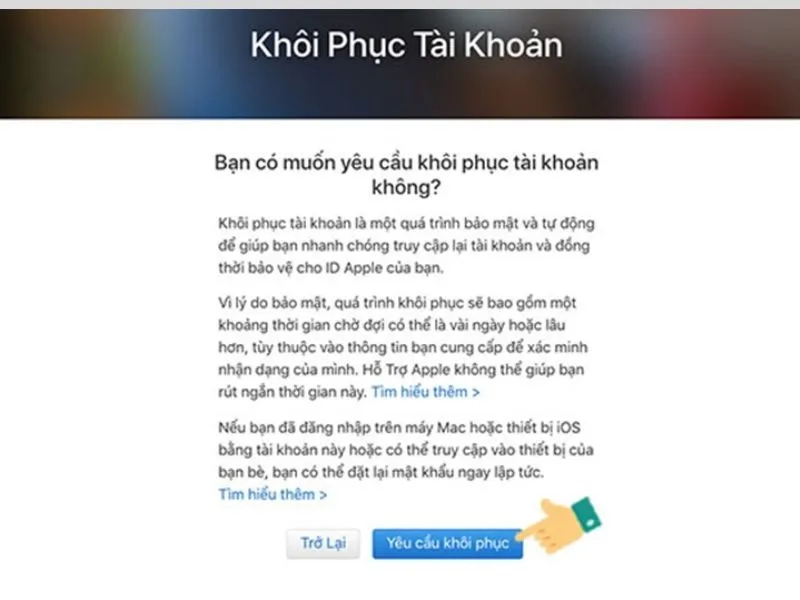 Cách lấy lại mật khẩu iCloud bằng Gmail là hoàn thành