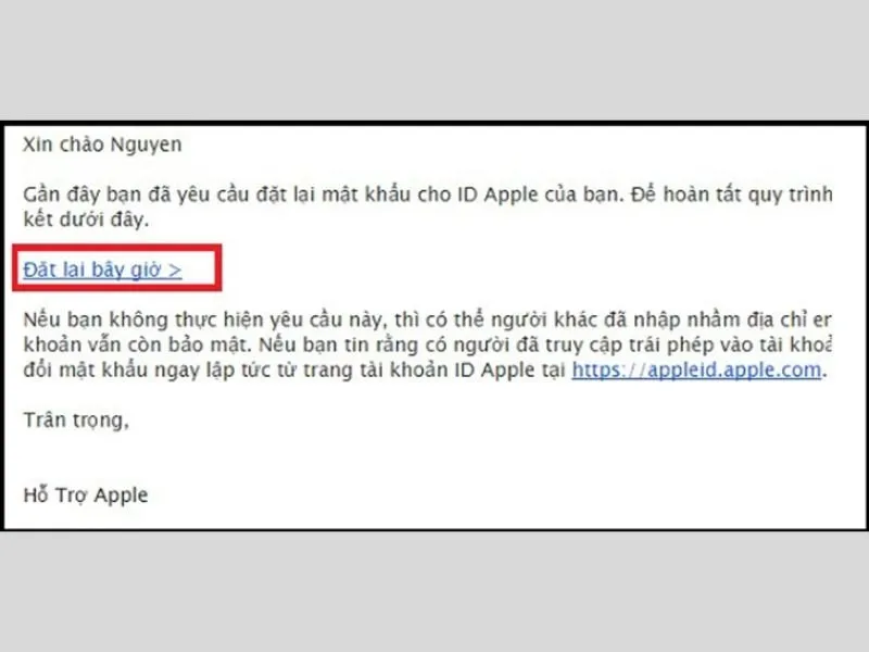 Cách lấy lại mật khẩu iCloud bằng Gmail cho tài khoản iCloud