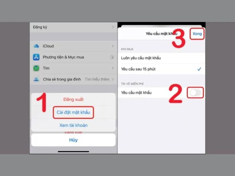 Tắt yêu cầu mật khẩu