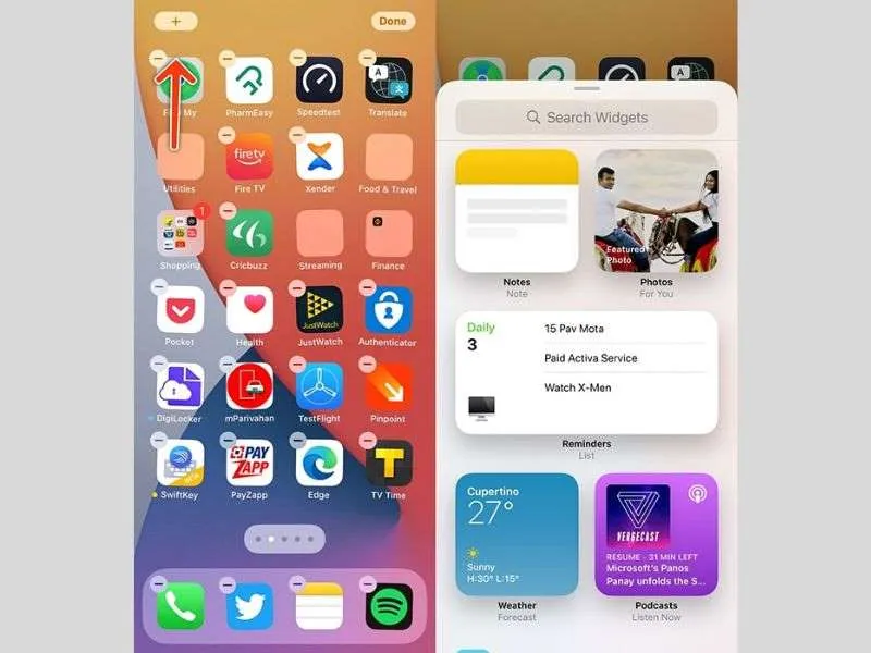 Thêm widget về thời tiết để cập nhật tình hình
