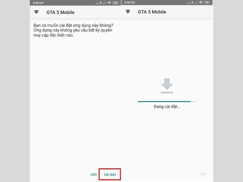 Cài đặt ứng dụng trên điện thoại Android