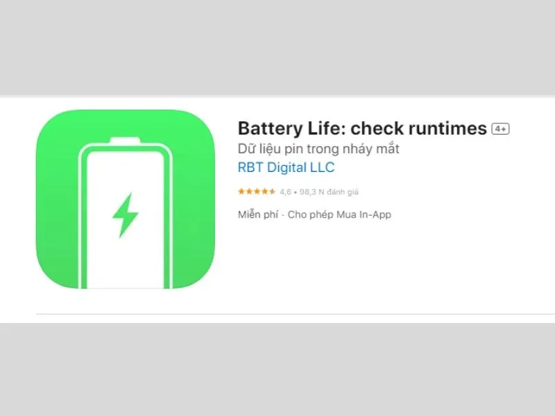 App kiểm tra pin iPhone nổi tiếng