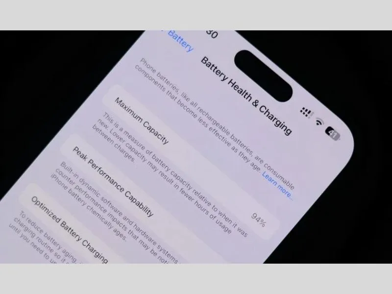 App kiểm tra pin iPhone - Tính năng có sẵn trên iOS 11.3 trở lên