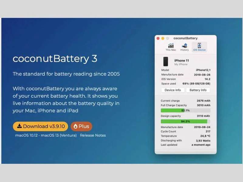Kiểm tra Pin iPhone trên máy tính