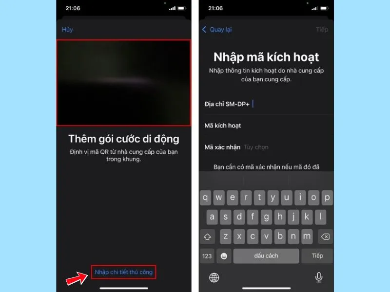 Cách chuyển esim từ iphone sang iphone