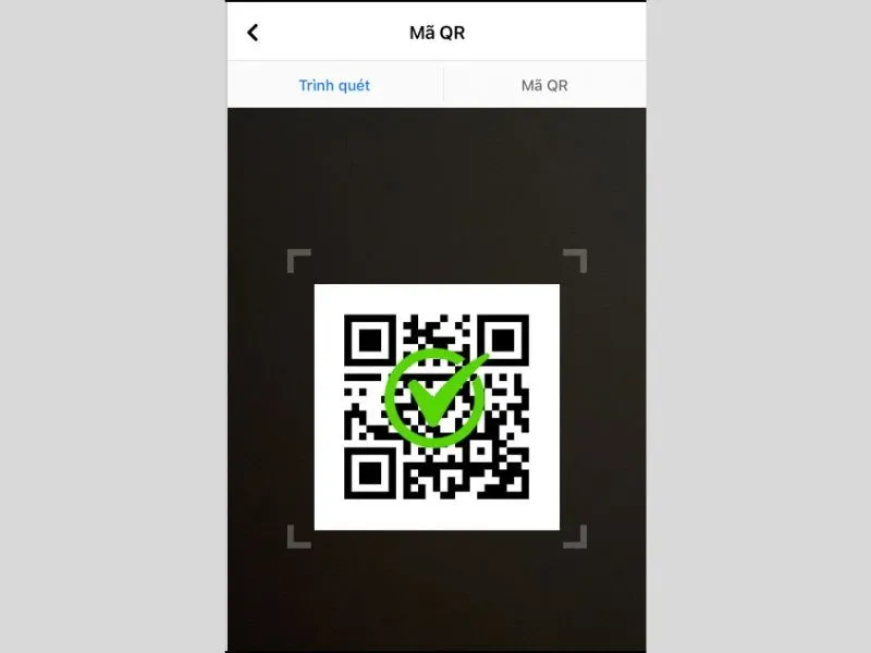 Quét QR thành công trên Facebook