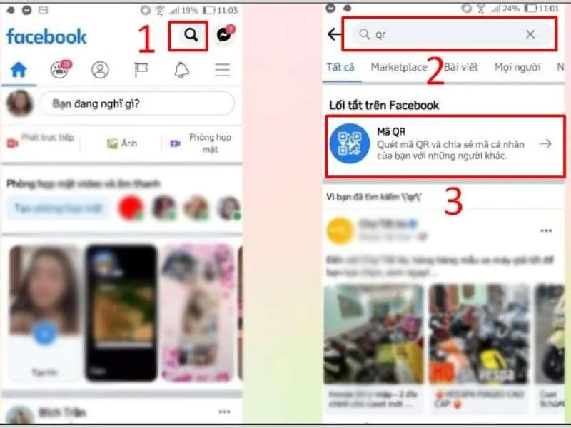 Cách kết bạn Facebook bằng mã QR ngay trên thanh tìm kiếm