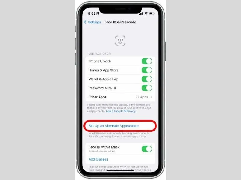 Cách thêm Face ID thứ 2 trên iPhone